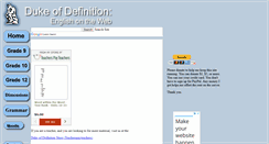 Desktop Screenshot of dukeofdefinition.com