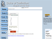 Tablet Screenshot of dukeofdefinition.com